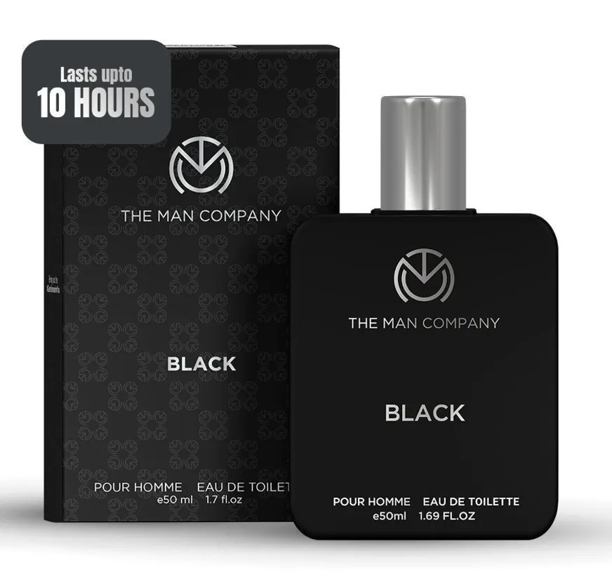 The Man Company Black Eau De Parfum For Men | Fresh Woody Fragrance | Long-Lasting Scent | Evening & After-Hours Wear | 50ml