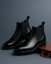Men's Slip On Fashion Chelsea Boots | High Tops, Soft Cushioned Insole, Comfortable Fit, Trendy, Stylish Boots (Black).