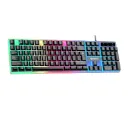 Geonix Cruiser K5, Wired Gaming Keyboard, 104 Keys, 1.5m Cable, 12 Multimedia Keys, USB Interface, RGB Colour, Plug and Play