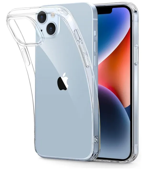 Transparent Case Back Cover for iPhone 13 (Clear Transparent, Flexible)