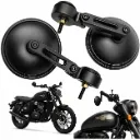 Premium Handle Bar End Mirror compatibility for Jawa 42, Bobber, Classic, Yezdi Roadster, Scrambler, New Reborn Classic, Left and Right Side, Pair