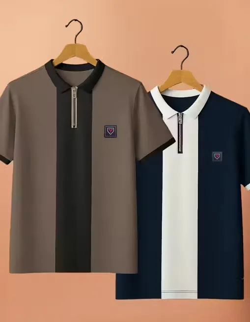 Yazole STR Stylish Designed Polo Neck Tshirt Combo For Men (S)